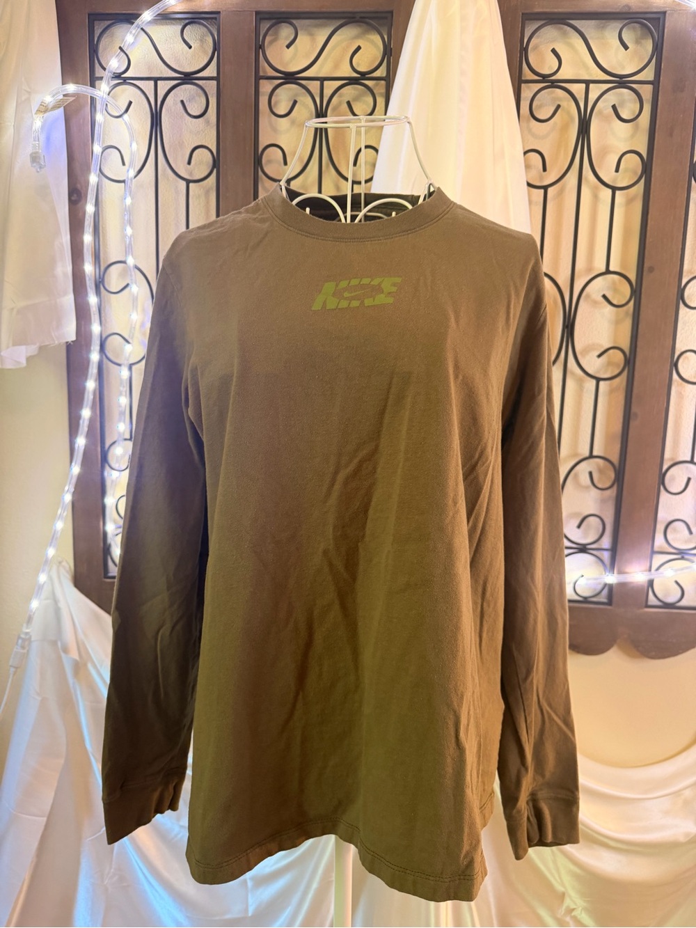 Nike Olive Green Long Sleeve Graphic Tee
